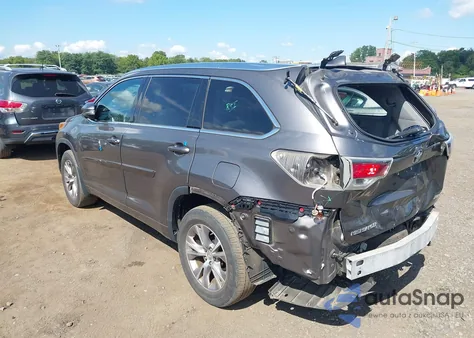 2015 Toyota Highlander Xle V6 из США, поврежденный, VIN 5TDJKRFH5FS163216